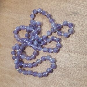 8mm Amethyst bead necklace GS754